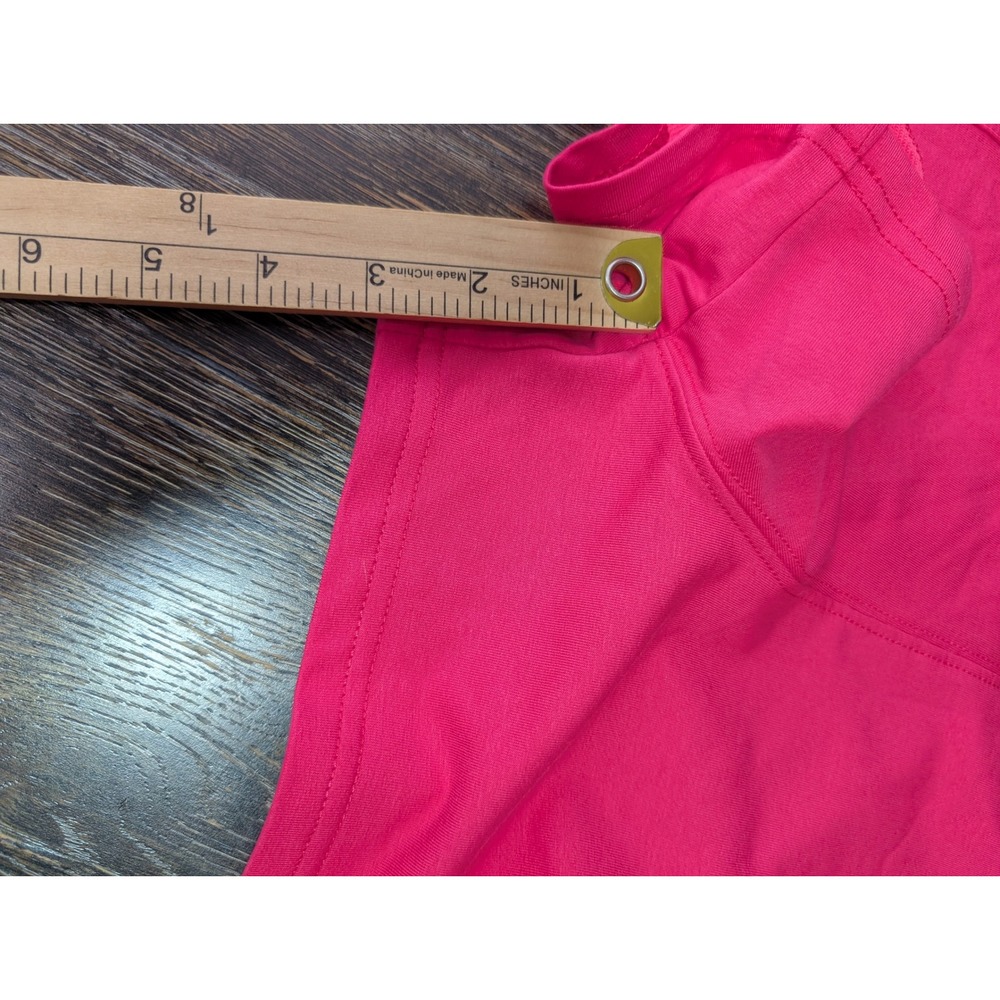 Hot Pink Short Sleeve T-Shirt romper Hot shot with Pockets Relaxed Fit Small - Picture 6 of 11